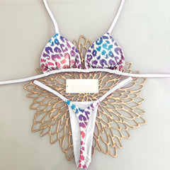 Gradient Leopard Print Bikini