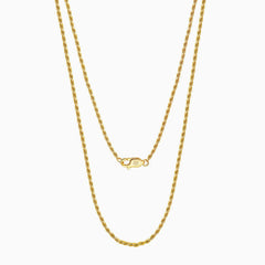 Dynamic Twisted Rope Pure Color Sterling Silver 1.5MM Chain Necklace
