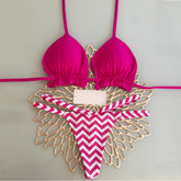 gestreifter zweiteiliger Bikini