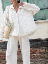 Elegante conjunto de pantalón bordado para mujer 2024