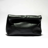 Elegant Black Leather Laptop Bag - Casual Chic for Women