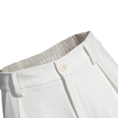 Pantalones elegantes de color sólido con lazo en el tobillo, cintura alta y pierna ancha