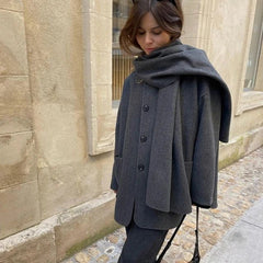 Eleganter Trenchcoat aus Wolle | Vintage Wintermode für Damen