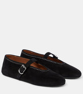 Verzierte Wildleder-Ballerinas mit Nieten - Vestes Novas