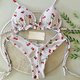Cherry strap bikini