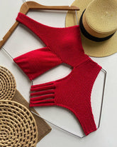 Persönlichkeit einteiliger One-Shoulder-Bikini