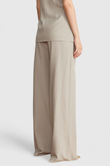 Pantalones elegantes de cintura alta - Beige