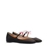 Ballerinas mit französischer Schleife | Satin-Ballerinas und Ballerinas