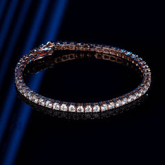 Glitzerndes Tennisarmband aus Sterlingsilber mit 3 mm Zirkonia