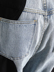 High Waist Color-Block Wide Leg Jeans | Spring Fashion