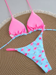 Flamingo Two-Piece Bikini Swimsuit