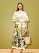 Bohemian V-Neck Flared Sleeve Dress