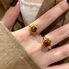 Anillos elegantes de cristal para mujer
