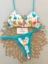 Trend Print Color Contrast Bikini Set