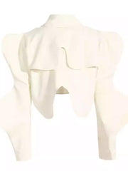 SHORT 2 PIECE JACKET with PUFF SLEEVES