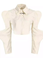 SHORT 2 PIECE JACKET with PUFF SLEEVES