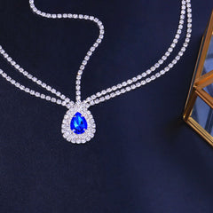 Gem Detail Crystal Embellished Layered Head Chain - Silver
