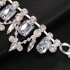 Collar con cristales y piedras preciosas - Plata