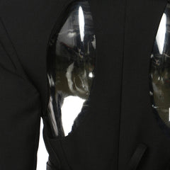 Modern Cut Out Self Tie Wraparound Peak Lapel Long Sleeve Mini BlazerDress