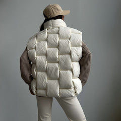 WHITE PUFFER VEST