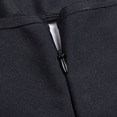 Sexy Bandage-Jumpsuit mit Ausschnitt, quadratischem Ausschnitt, Strumpfhalter und geradem Bein