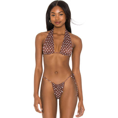 Slide Halter Tie String Brazilian Two Piece Bikini Swimsuit