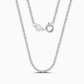 Schimmernde, polierte 1,1-mm-Kabelkette aus reinem Sterlingsilber