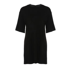 Stylish Crystal Embellished Floral Cutout Short Sleeve Relaxed T Shirt