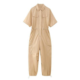 Sommer Damen Cargo Jumpsuit Streetwear