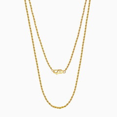 Urban Chic Halskette aus Sterlingsilber mit gedrehtem Seil in reiner Farbe, 1,2 mm