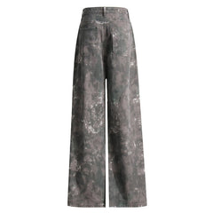 Vaqueros cargo vintage con lavado ácido, múltiples bolsillos, cintura alta y pierna recta