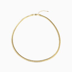 Gargantilla vintage de cadena con efecto serpiente en tono dorado - Oro