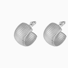 Pendientes de aro anchos extragrandes con textura acanalada metálica y estilo YOU STYLE IT