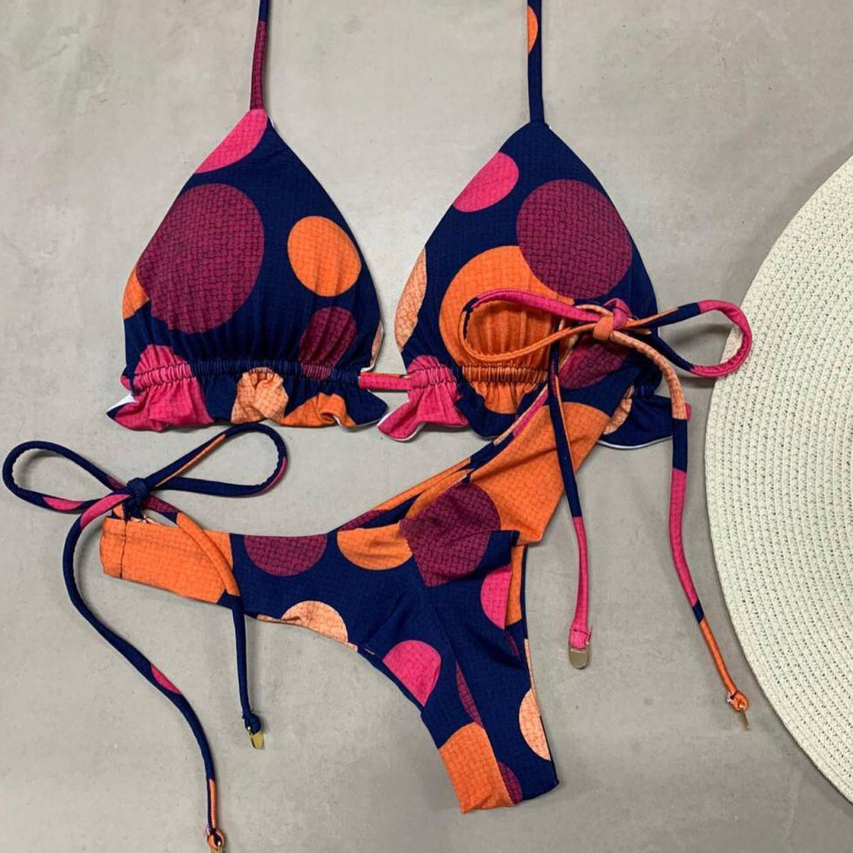 polka dot resort style bikini