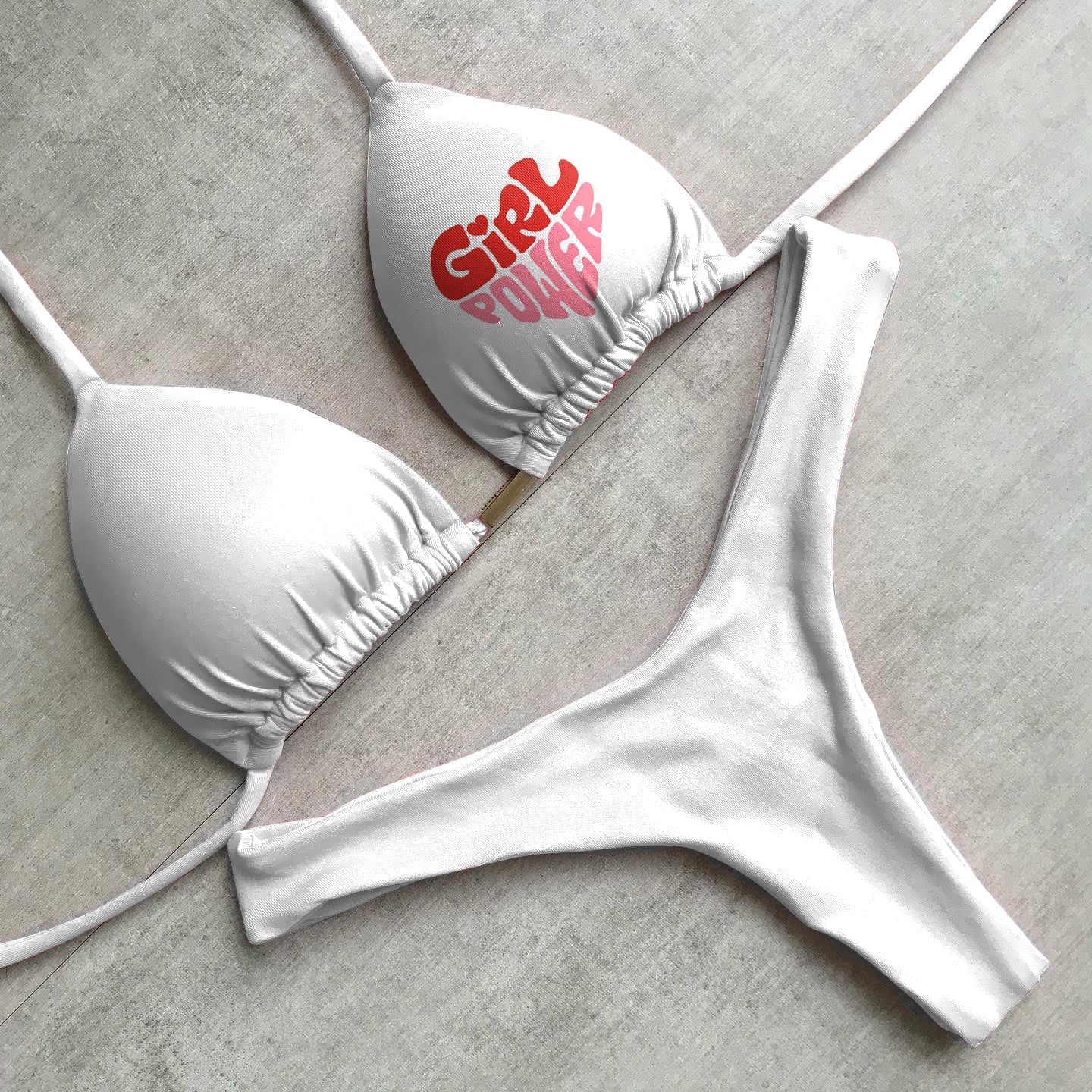 Bikini informal con letras de personalidad 