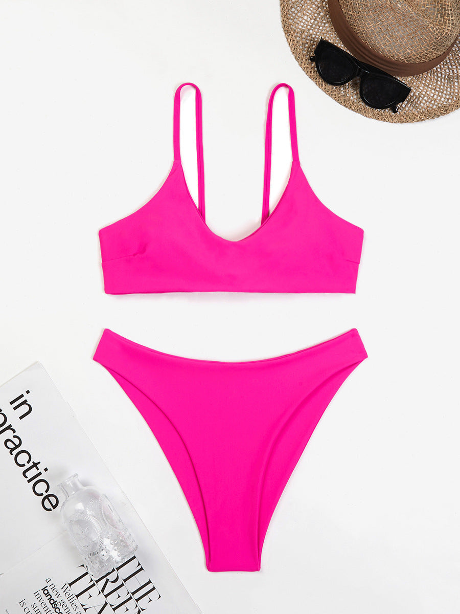 Einfarbiger Bikini