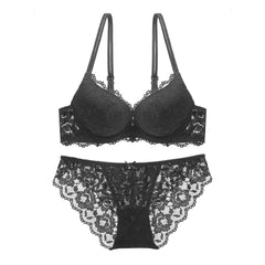 Bralette-Set mit Spitzenstickerei