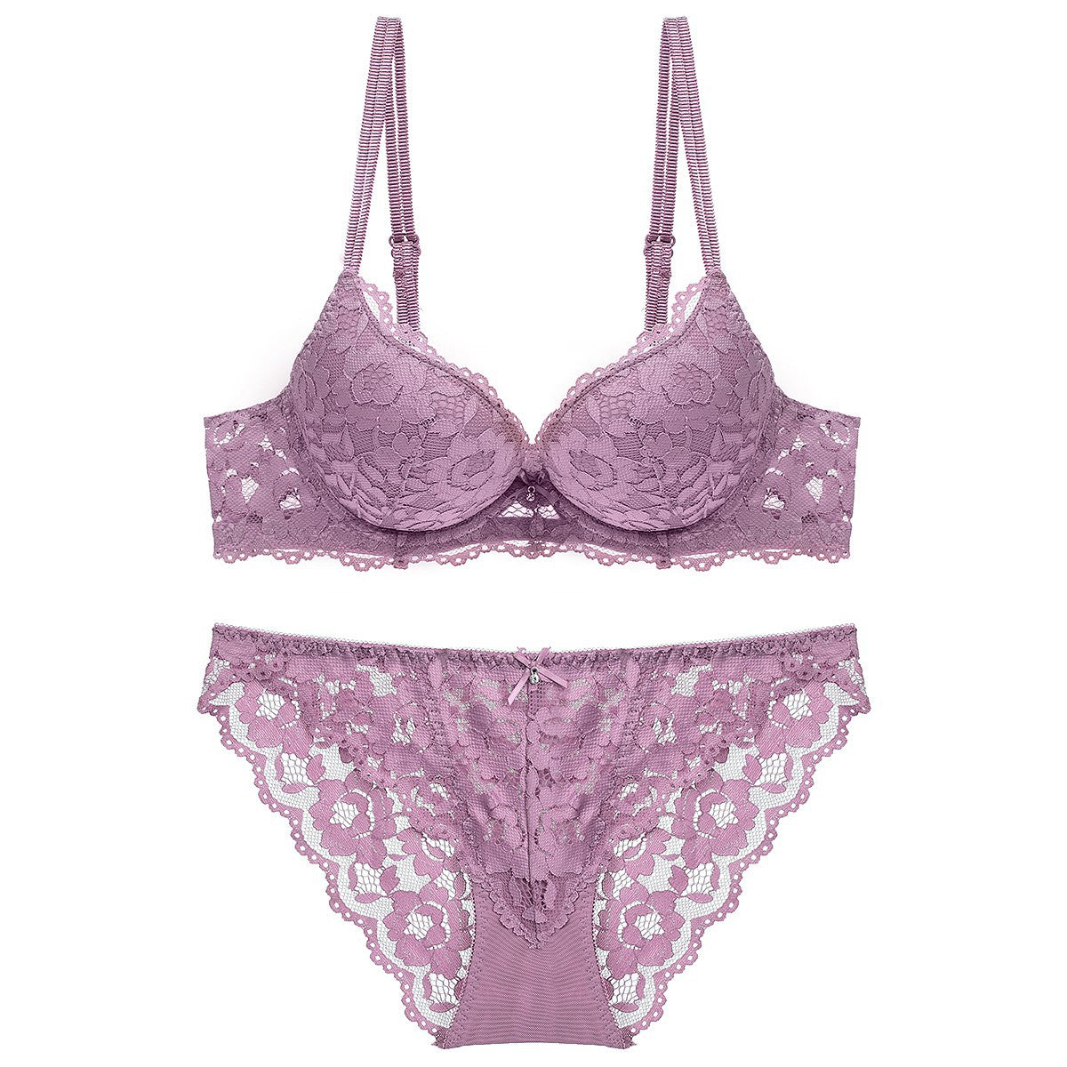 Bralette-Set mit Spitzenstickerei