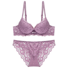 Bralette-Set mit Spitzenstickerei