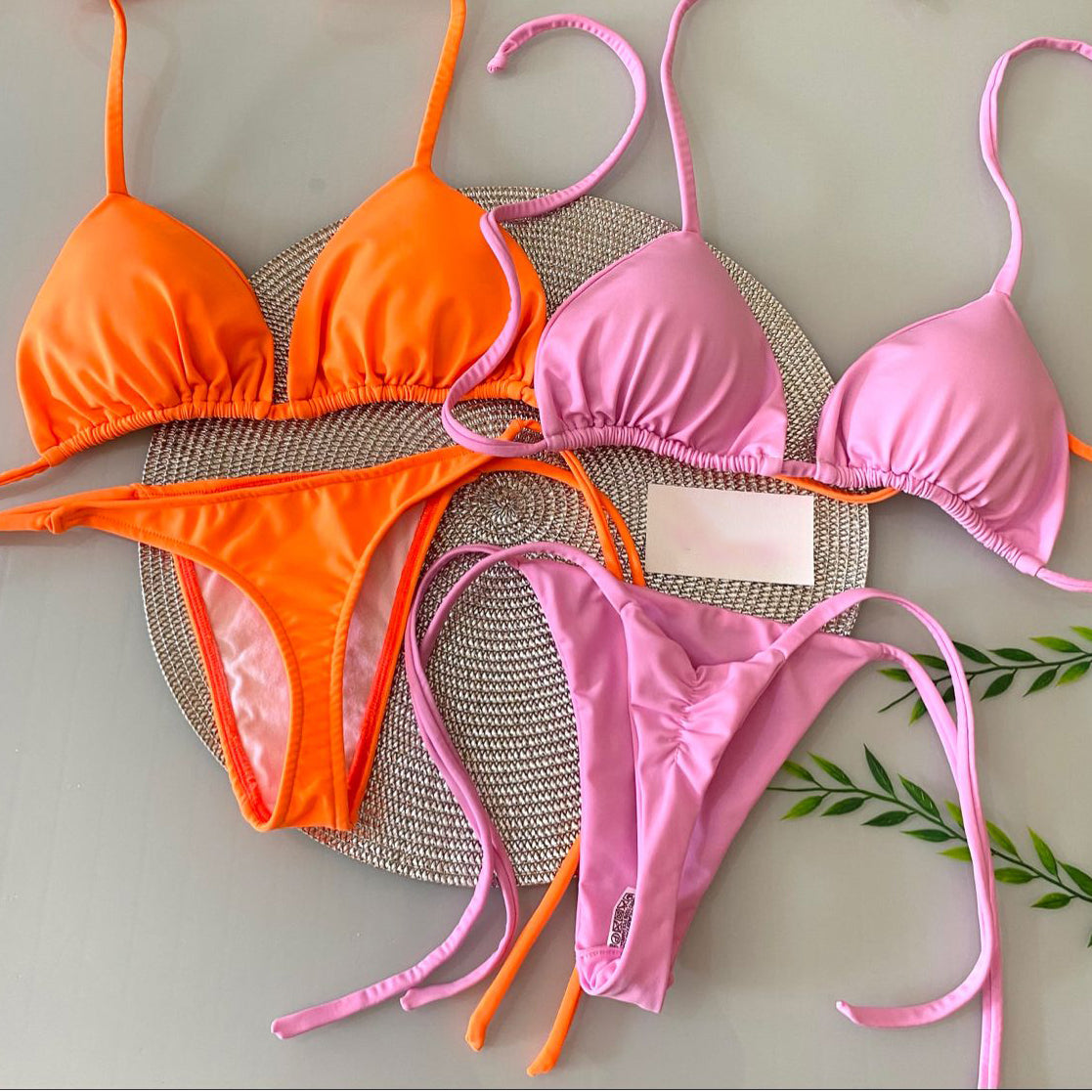 bikini dividido con tiras 