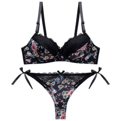 Push-Up-Bralette-Set aus Spitze