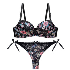 Push-Up-Bralette-Set aus Spitze