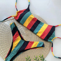 bikini de tirantes multicolor 