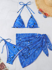 Split Strap Swimsuit Three-piece Suit