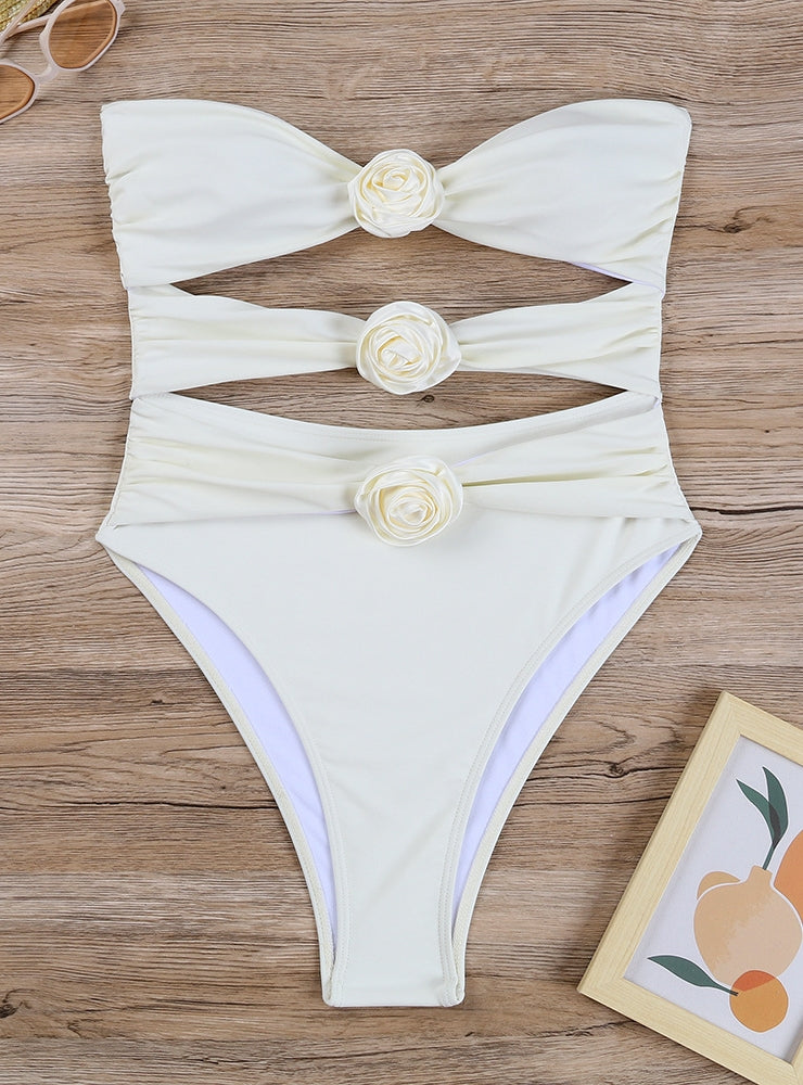 3D Flower One-piece Swimsuit