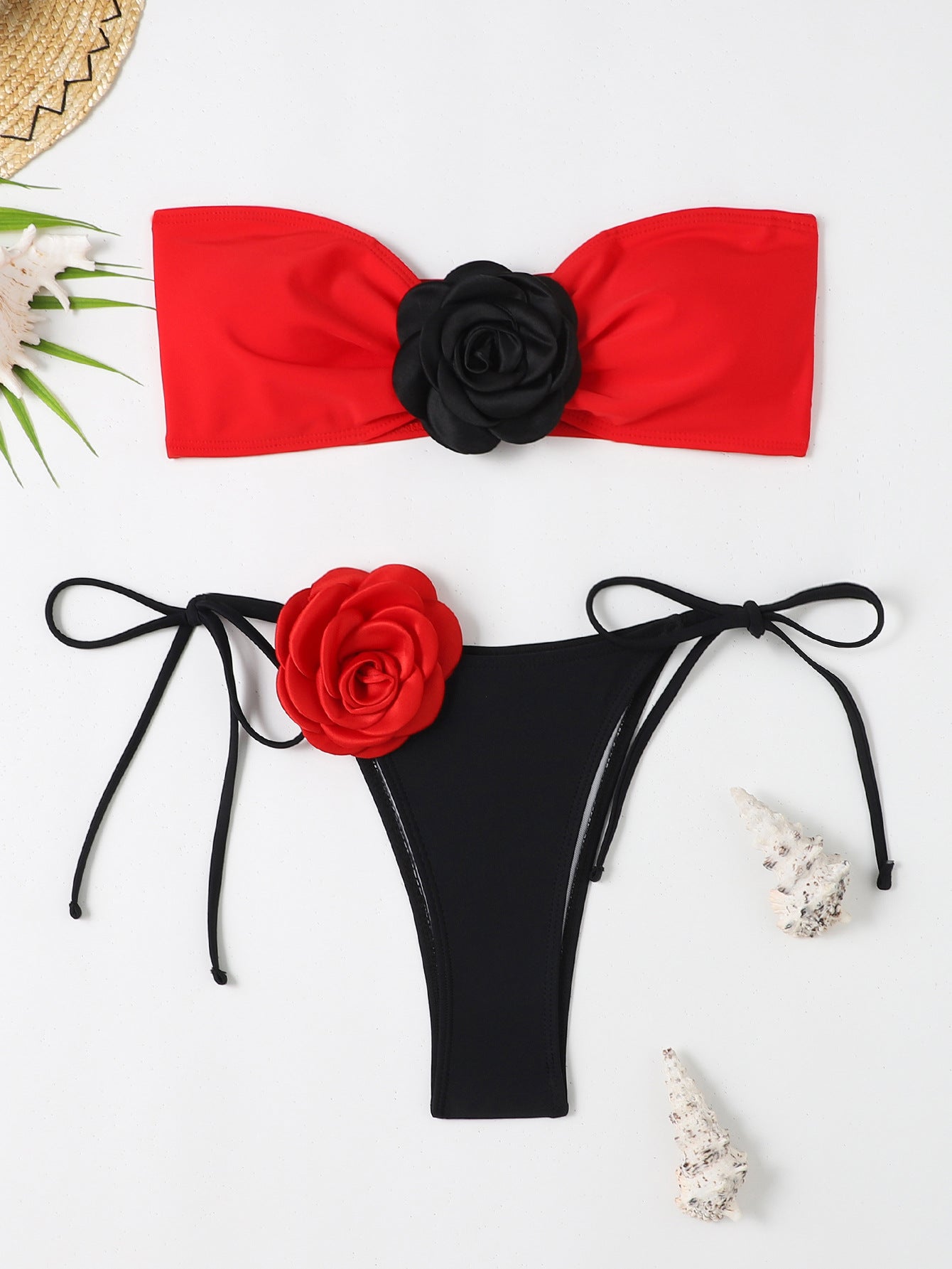 3D Three-dimensional Flower Bikini