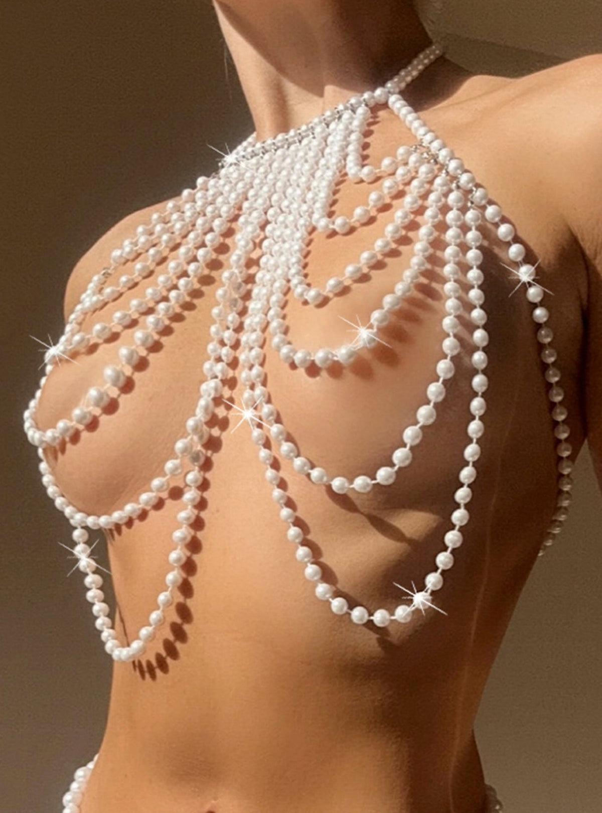 Top Pearl Jewelry Swimsuit Bikini