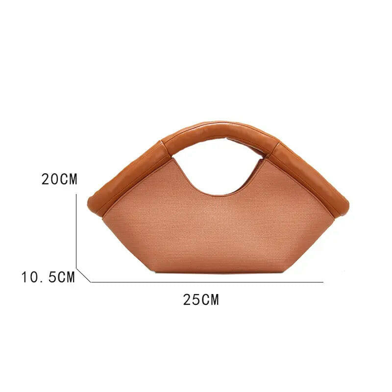 Fächerförmige Luxus-Handtasche für Damen mit Baumwollfüllung 