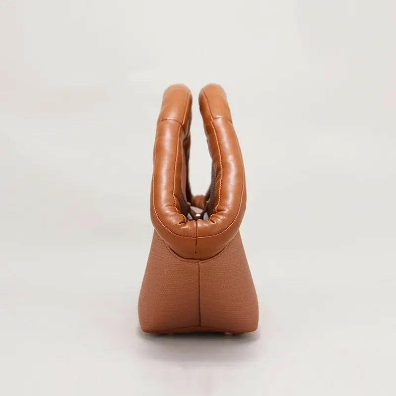 Fächerförmige Luxus-Handtasche für Damen mit Baumwollfüllung 