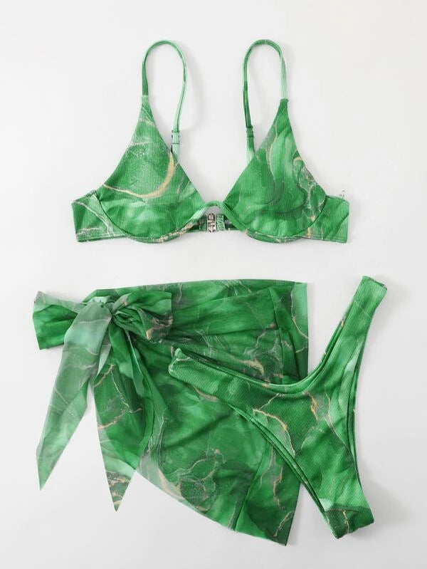 Traje de bikini de tres piezas